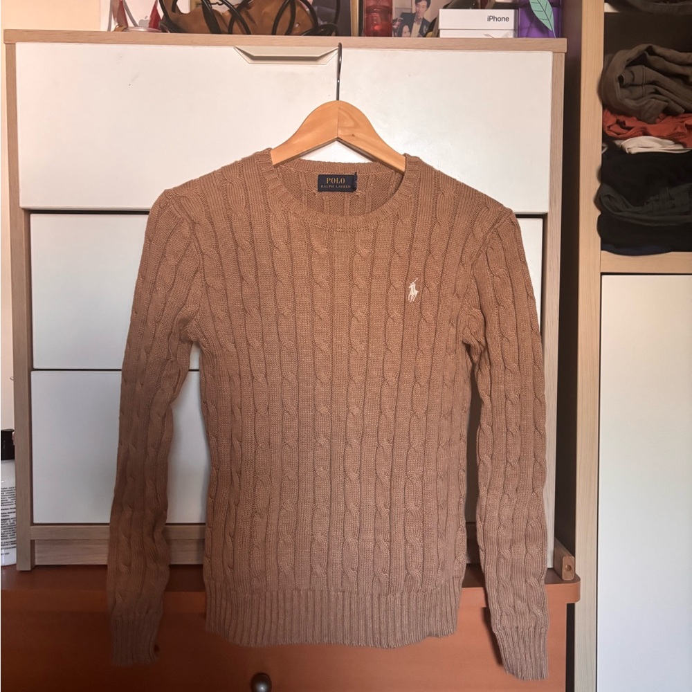 Polo by Ralph Lauren Tan Cable Knit Sweater